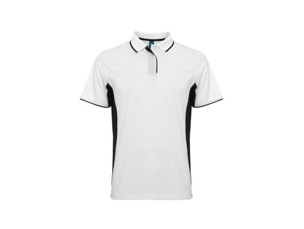 Polo técnico de manga corta unisex 150 gr detalles de color