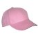 Gorra con visera sandwich en algodón rosa con logo