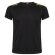 Camiseta manga corta de poliester con detalles negra