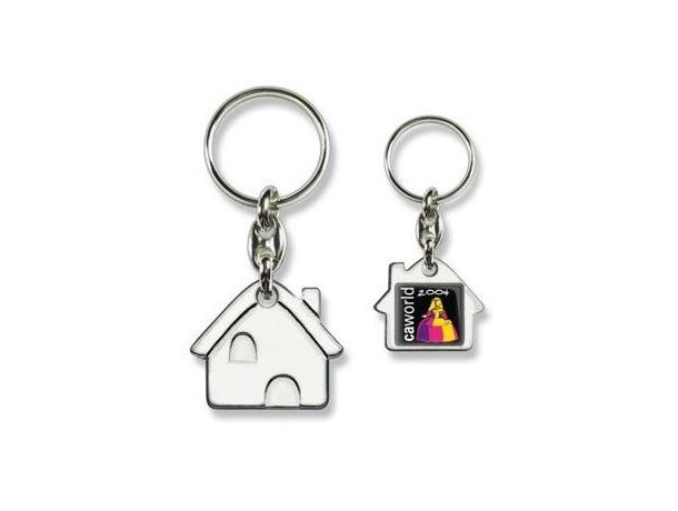 Llavero níquel casa resina personalizado Llavero níquel casa resina personalizado
