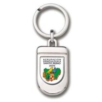 Llavero estilo clásico de níquel pulido personalizado Llavero estilo clásico de níquel pulido personalizado
