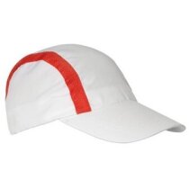 Gorra en poliester para hacer deporte personalizada blanca Gorra en poliester para hacer deporte personalizada blanca