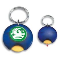 Llavero moneda carro de compra en colores plástico