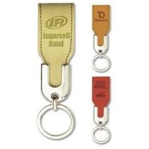 Llavero de piel con detalle de metal para personalizar