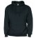 Sudadera con capucha y dos bolsillos grandes negra grabada