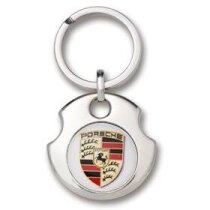 Llaveros metálicos personalizados brillantes con resina doble cara