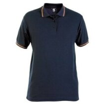Polo manga corta tejido mixto bandera de España 180 gr personalizado azul Polo manga corta tejido mixto bandera de España 180 gr personalizado azul