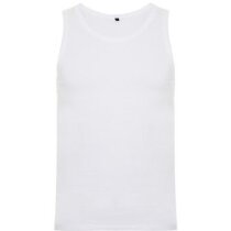 Camiseta sin mangas unisex en algodón personalizada blanca