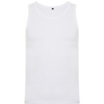 Camiseta sin mangas unisex en algodón personalizada blanca