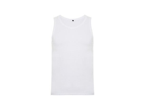 Camiseta sin mangas unisex en algodón personalizada blanca Camiseta sin mangas unisex en algodón personalizada blanca
