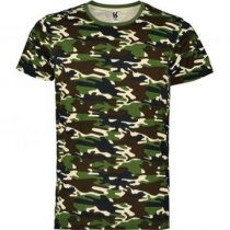 Camiseta unisex manga corta camuflaje gris claro