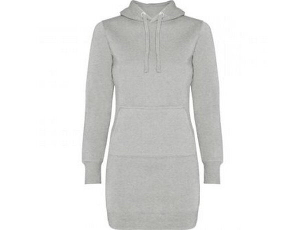 Vestido sudadera con capucha de mujer gris claro Vestido sudadera con capucha de mujer gris claro
