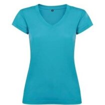 Camiseta de mujer cuello V de Valento azul Camiseta de mujer cuello V de Valento azul
