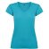 Camiseta de mujer cuello V de Valento personalizada azul
