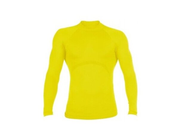 Camiseta manga larga técnica deportiva amarilla Camiseta manga larga técnica deportiva amarilla