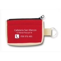 Monedero combinado en poliester y pvc personalizado Monedero combinado en poliester y pvc personalizado