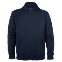 Sudadera con goma en puños y base azul barata