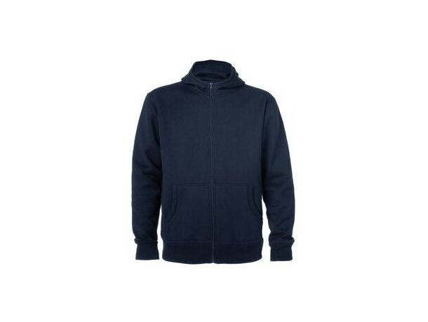 Sudadera con goma en puños y base personalizada azul Sudadera con goma en puños y base personalizada azul