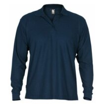 Polo manga larga de niño azul