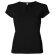 camiseta entallada de mujer ajustada personalizada negra negro