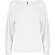Camiseta manga larga técnica de mujer 115 gr personalizada blanca