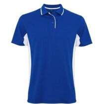 Polo técnico de manga corta unisex 150 gr detalles de color para empresas azul Polo técnico de manga corta unisex 150 gr detalles de color para empresas azul