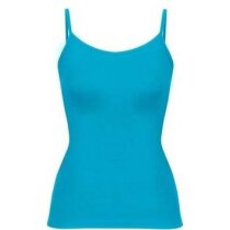Camiseta de tirante fino de mujer personalizada azul Camiseta de tirante fino de mujer personalizada azul
