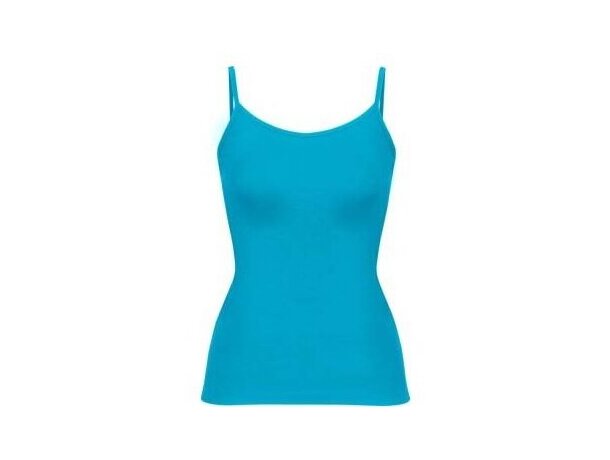 Camiseta de tirante fino de mujer azul Camiseta de tirante fino de mujer azul