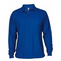 Polo adulto en manga larga azul