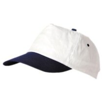 Gorra basica de poliester algodón com visera de color con logo negra Gorra basica de poliester algodón com visera de color con logo negra