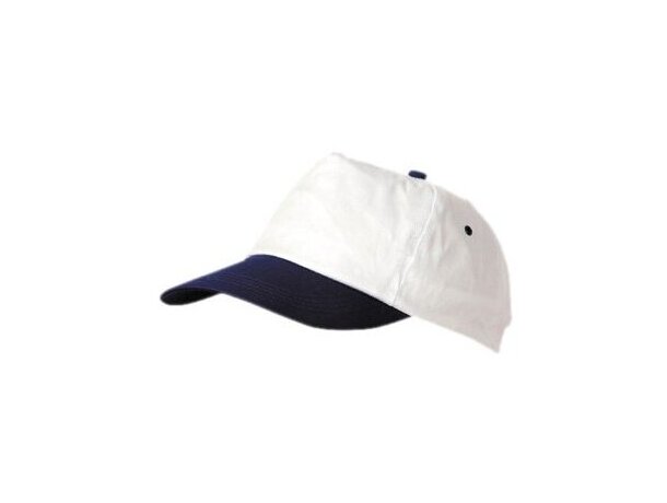 Gorra basica de poliester algodón com visera de color con logo negra Gorra basica de poliester algodón com visera de color con logo negra