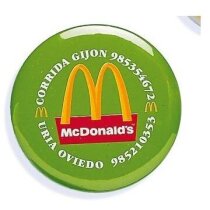 Chapa metálica circular 38 mm grabada con láser