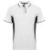 Polo técnico de manga corta blanco y negro