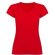 Camiseta de mujer cuello V Roly roja