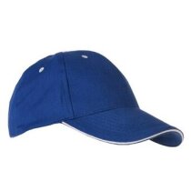 Gorra con visera sandwich en algodón azul personalizada