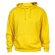 Sudadera con capucha y dos bolsillos grandes amarilla para empresas