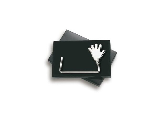 Cuelgabolsos con detalle de mano personalizada Cuelgabolsos con detalle de mano personalizada