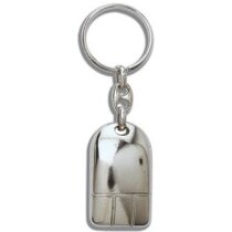 Llavero con logo tradicional en níquel personalizado Llavero con logo tradicional en níquel personalizado