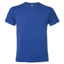 Camiseta de hombre 160 gr en manga corta azul con logo