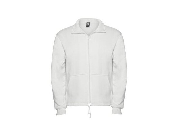 Chaqueta sudadera con cremallera grabada blanca Chaqueta sudadera con cremallera grabada blanca