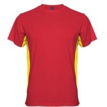 Camiseta técnica unisex colores de la Bandera personalizada amarilla