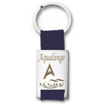 Llavero combinado de nylon y níquel personalizado blanco Llavero combinado de nylon y níquel personalizado blanco