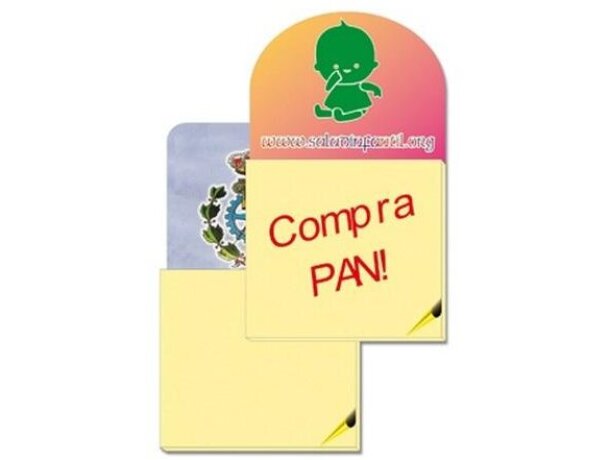 Imán de nevera flexible con bloc de 33 hojas pequeño forma ovalada o cuadrada personalizado