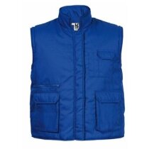 Chaleco acolchado de trabajo personalizado azul