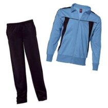 Chándal de poliester chaqueta combinada personalizado azul Chándal de poliester chaqueta combinada personalizado azul