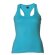 camiseta de mujer espalda cruzada personalizada azul