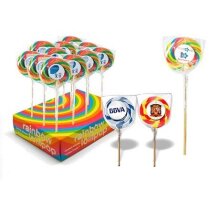 Piruleta de arco iris personalizada Piruleta de arco iris personalizada
