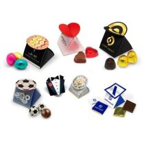 Estuche cartón circular bombones cierre Puxinana