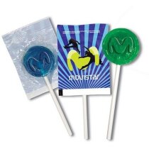 Piruleta redonda personalizada full color comestible