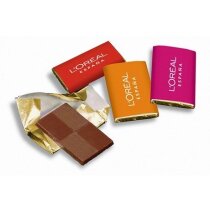 Napolitana de chocolate 9 grs personalizado Napolitana de chocolate 9 grs personalizado
